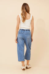Caroline Morgan Denim Barrel Jean