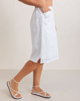 See Saw 100% Linen Straight Skirt