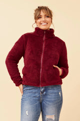 Caroline Morgan Zip Fluffy Jacket