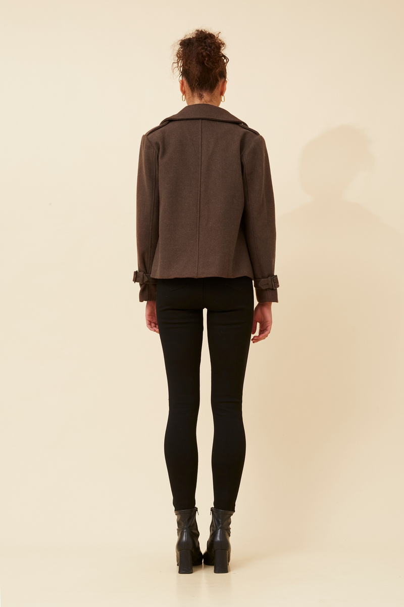 Caroline Morgan Crop Length Trench Jacket