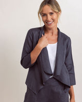 See Saw 100% Linen Drape Jacket