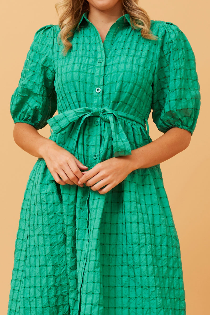 Caroline Morgan Check Patten Shirt Dress