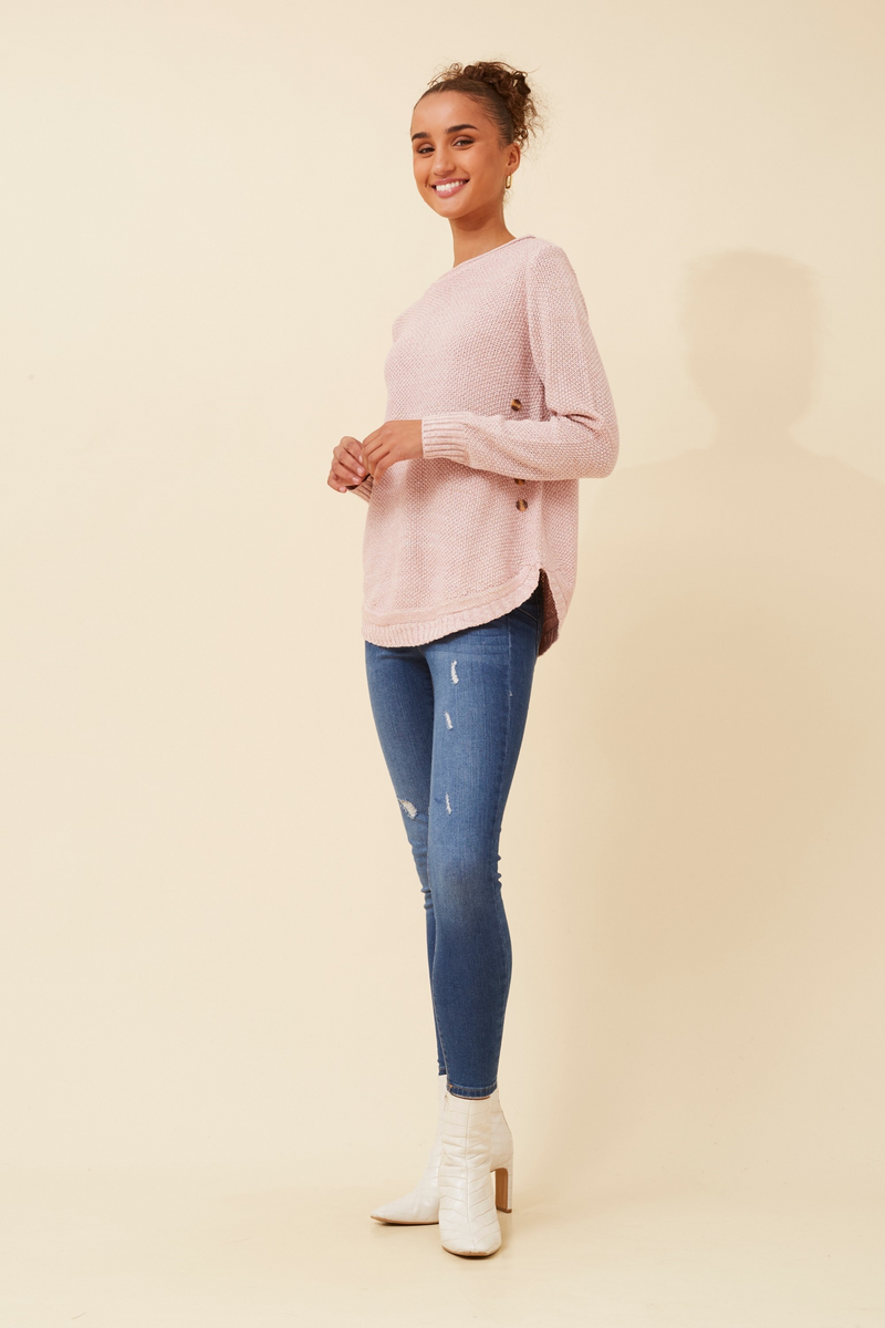 Caroline Morgan Side Button Jumper