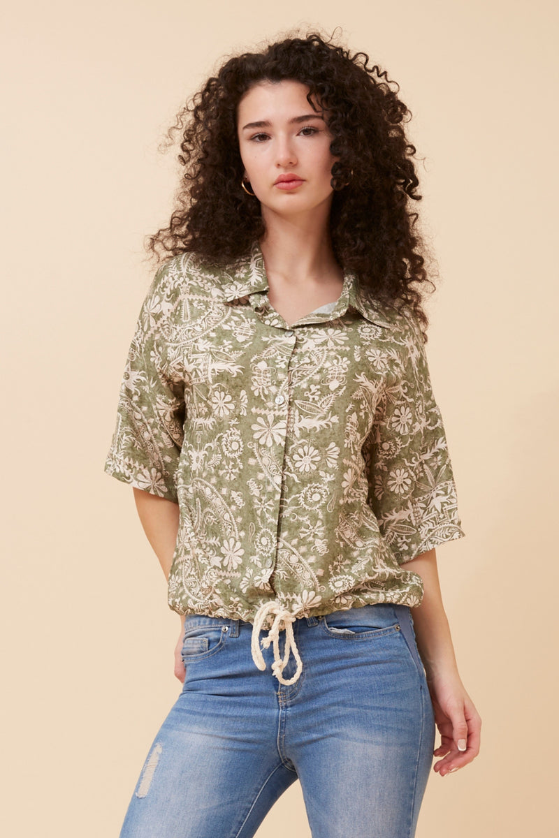 Bottega Short Sleeve Printed Shirt