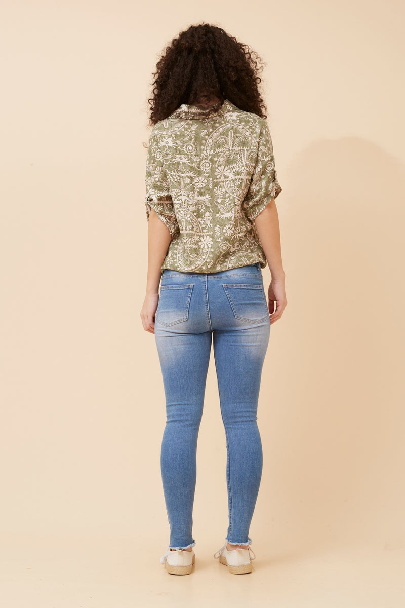 Bottega Short Sleeve Printed Shirt