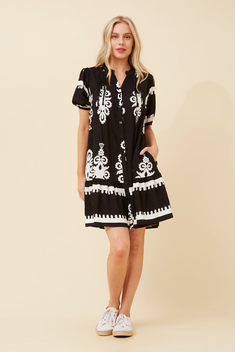 Caroline Morgan Printed Dress