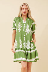 Caroline Morgan Printed Dress