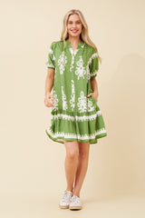 Caroline Morgan Printed Dress