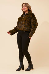 Caroline Morgan Animal Print Jacket