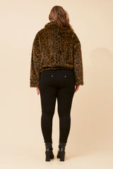 Caroline Morgan Animal Print Jacket