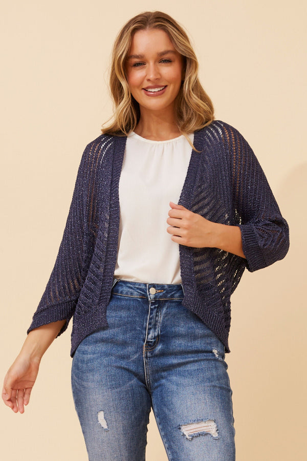 Bottega Crochet Lurex Cardigan