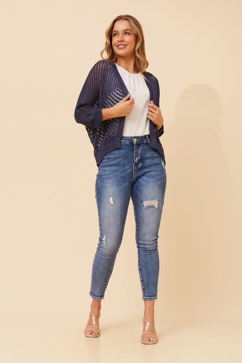 Bottega Crochet Lurex Cardigan