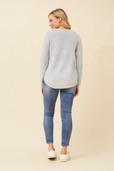 Caroline Morgan Side Button Jumper