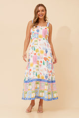 Caroline Morgan Wanderlust Print Maxi Dress