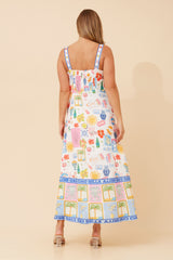 Caroline Morgan Wanderlust Print Maxi Dress
