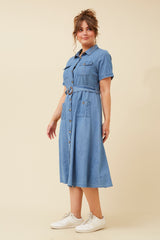 Caroline Morgan Denim Shirt Dress