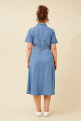 Caroline Morgan Denim Shirt Dress