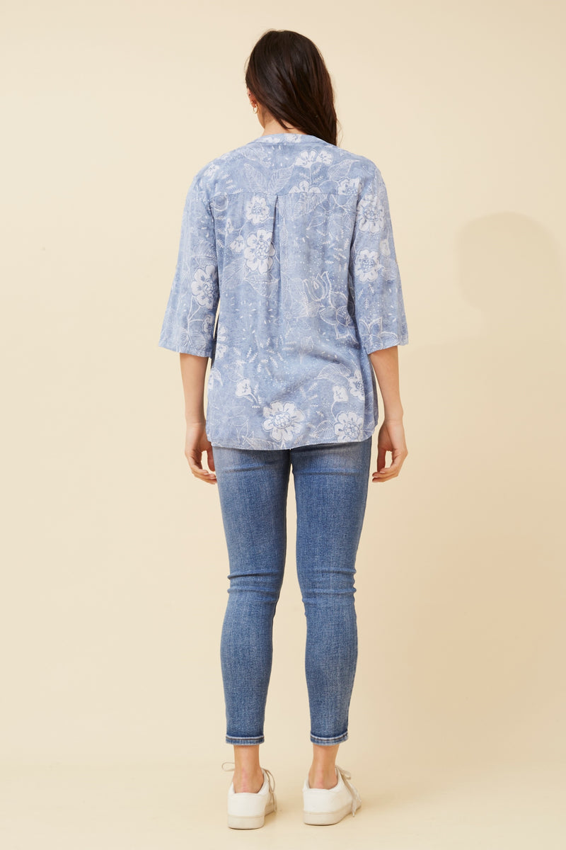 Bottega Floral Sequin Shirt