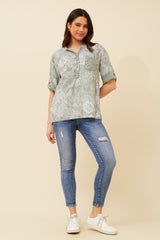 Bottega Floral Sequin Shirt