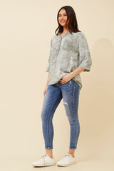 Bottega Floral Sequin Shirt