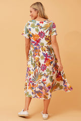 Caroline Morgan Floral Print Dress