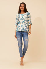 Caroline Morgan Floral Top