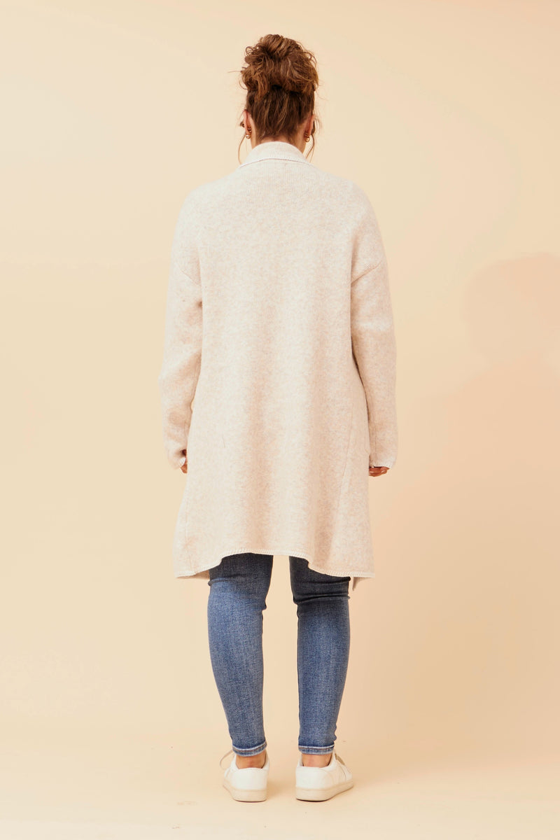 Caroline Morgan Blanket Stitch Coatigan