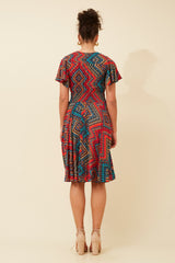 Caroline Morgan Abstract Print Dress