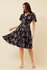 Caroline Morgan Botanical Print Dress