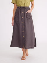 Yarra Trail Button Front Skirt