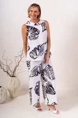 See Saw Button Back Cowl Neck Top