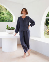 See Saw Linen Blend Zip Jacket