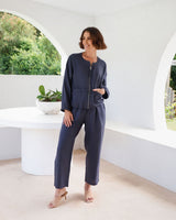See Saw Linen Blend Zip Jacket