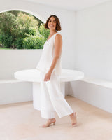 See Saw Linen Blend V Neck Tank