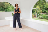 See Saw Linen Blend V Neck Tank
