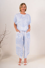 See Saw 100% Linen Cap Sleeve Top