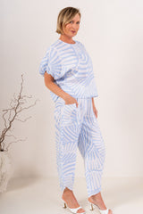 See Saw 100% Linen Cap Sleeve Top
