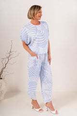 See Saw 100% Linen Cap Sleeve Top