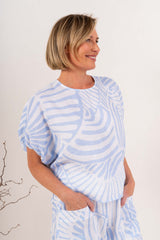 See Saw 100% Linen Cap Sleeve Top