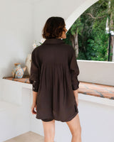 See Saw 100% Ramie Pleat Back Shirt