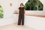 See Saw 100% Ramie Pleat Detail Top
