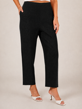 See Saw 100% Linen 7/8 Flat Front Pant