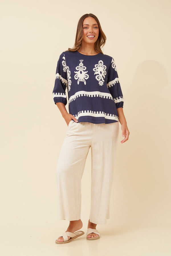 Caroline Morgan  Print Top