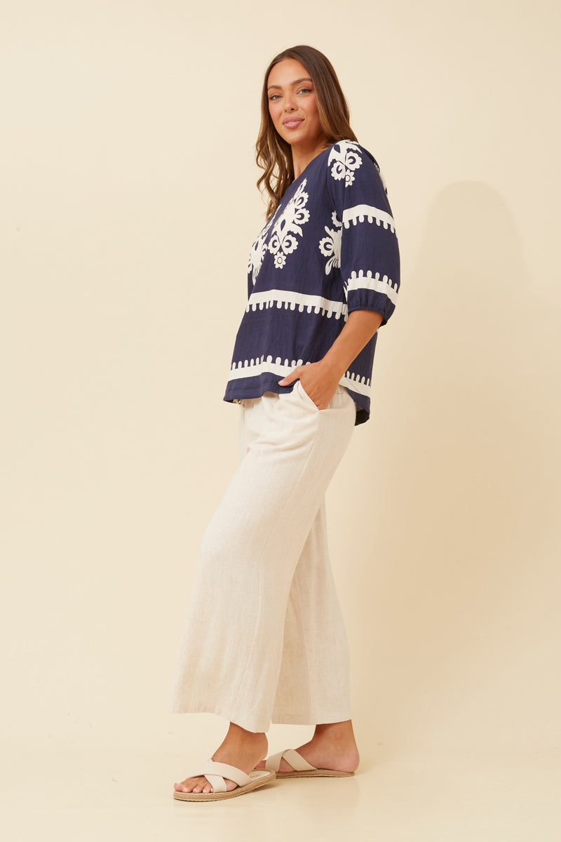 Caroline Morgan  Print Top