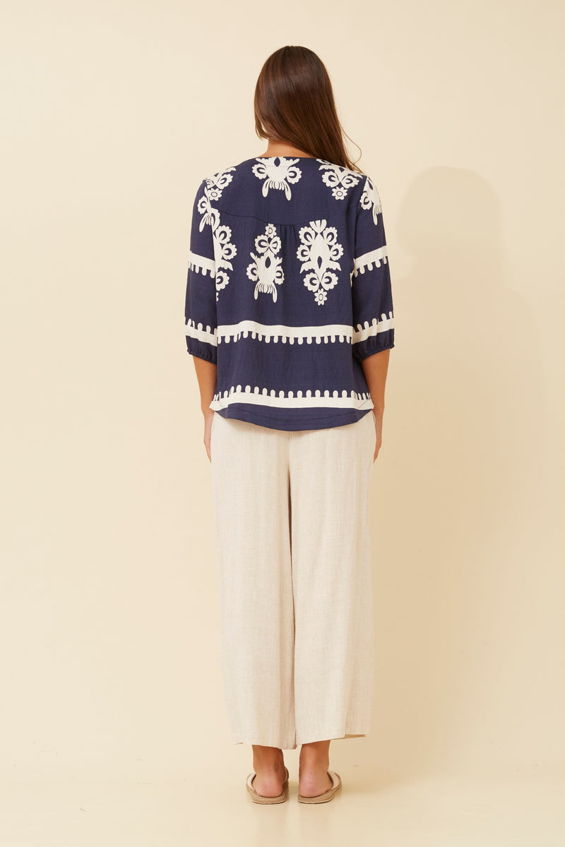 Caroline Morgan  Print Top