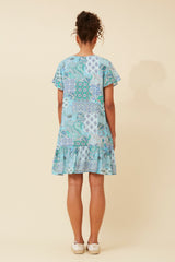 Caroline Morgan Patchwork Print Dress