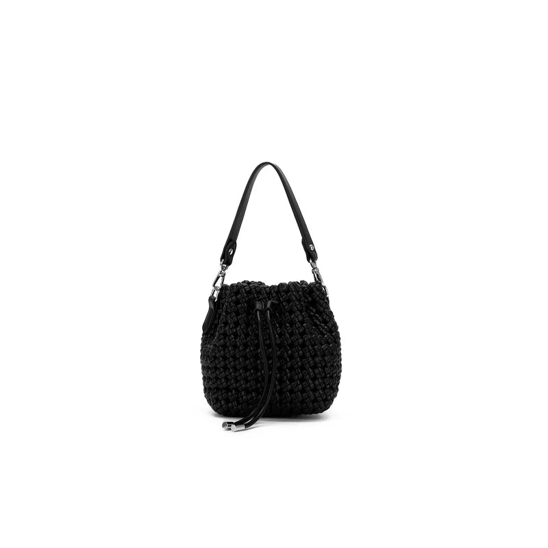 Mindy Woven Bucket Bag