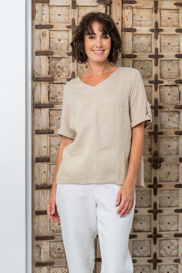 See Saw 100% Linen T/Shirt