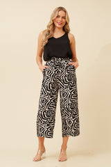 Caroline Morgan Abstract Print Culottes