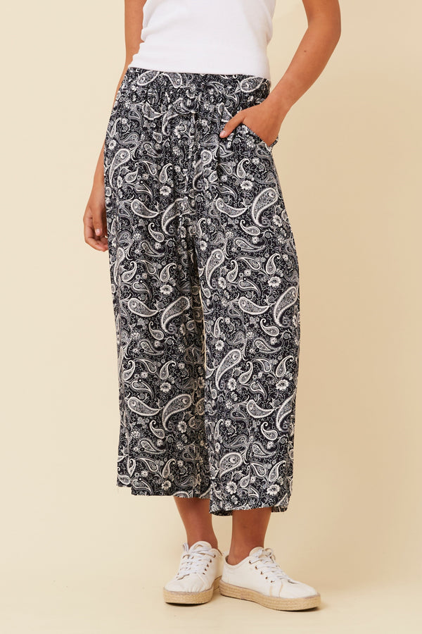 Caroline Morgan Cropped Printed Pant